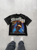 Hot Diamonds Street Fun Motorcycle Vintage Graphic Cotton T-shirt