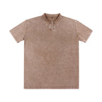Retro Pure Cotton Casual Collared Short-sleeved Polo Shirt