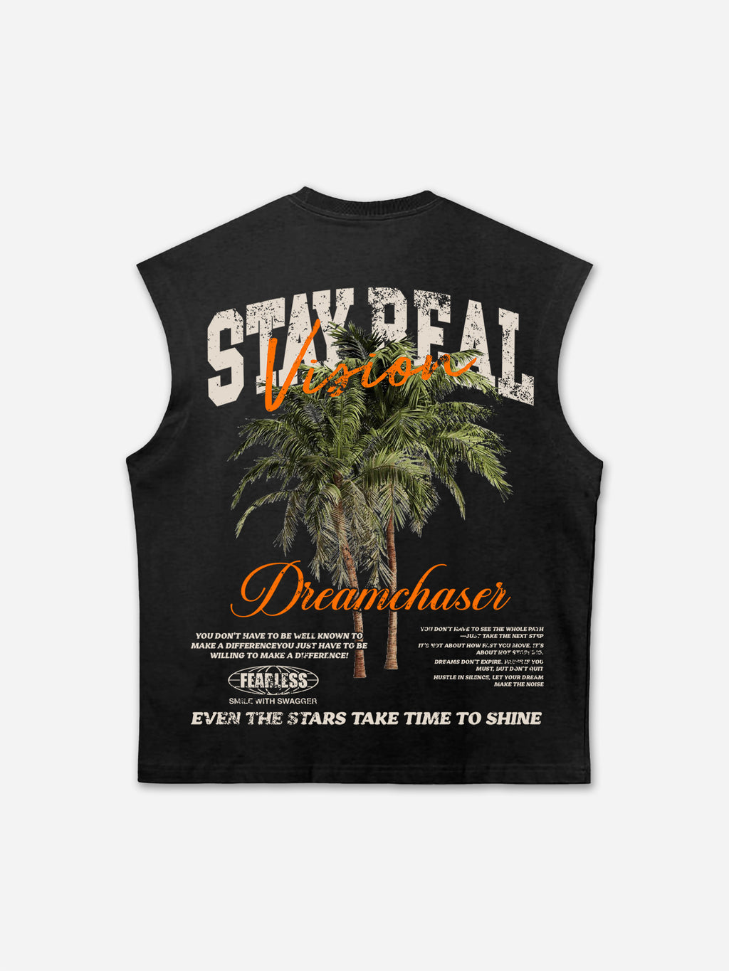 Stay Real Coconut Vacation Vintage Graphic Tank Top