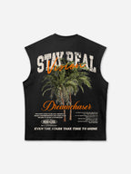 Stay Real Coconut Vacation Vintage Graphic Tank Top