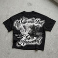 Walk With God Cupid Angel Vintage Graphic Cotton T-shirt