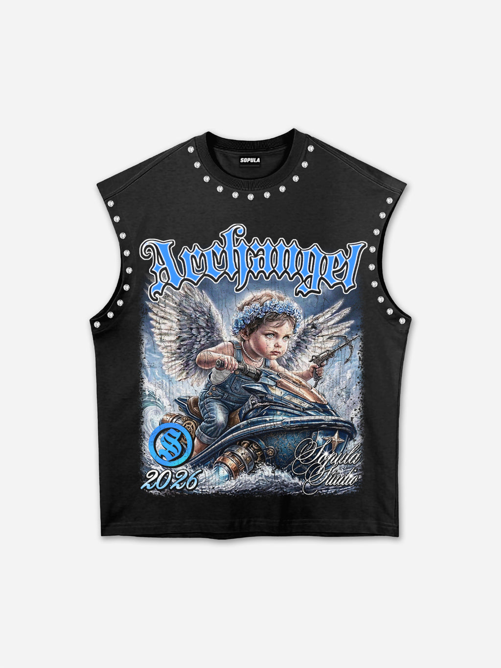 Archangel Battle Graphic Tank Top