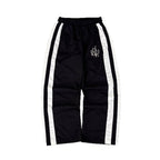 Sporty Striped Embroidered Casual Trousers