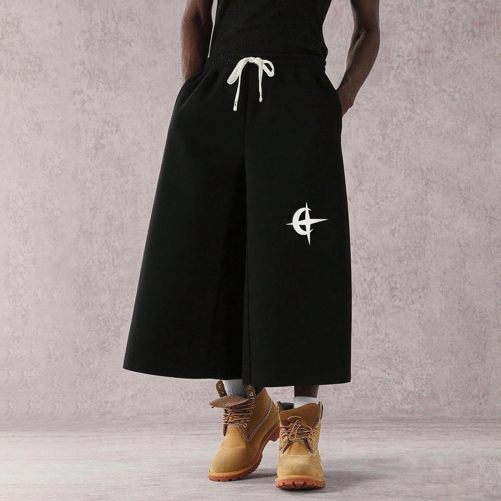 Retro Y2k Men's Terry Wool Capri Sweatpants