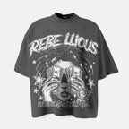 Fun Money Boy Retro Graphic Cotton T-shirt