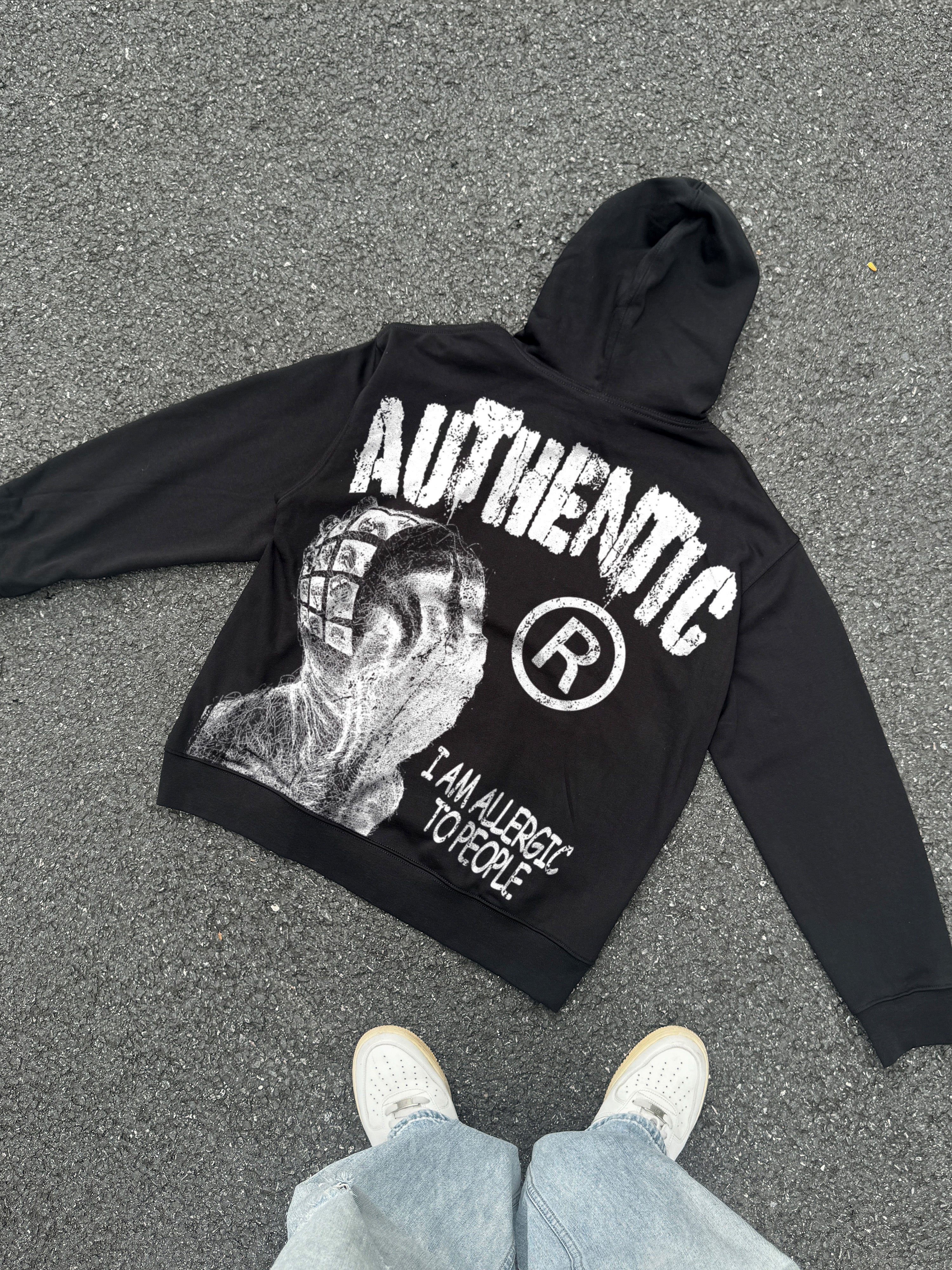 I Am Allergic To People Graphic Hoodie