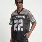 Vintage Fly Rich NO.22 Oversized Graphic Jersey Tees