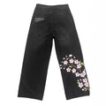 Men's Y2k Retro Floral Cherry Blossom Pattern  Baggy Jeans