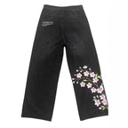 Men's Y2k Retro Floral Cherry Blossom Pattern  Baggy Jeans