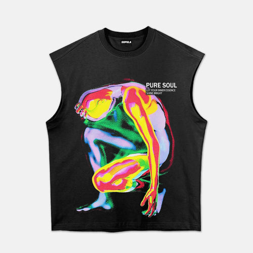 Abstract Pure Soul Graphic Tank Top