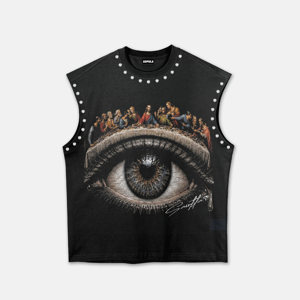 The Eye Of God The Last Supper Vintage Graphic Tank Top