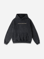 Vintage Faith Over Fear Graphic Acid Washed Oversized Hoodie