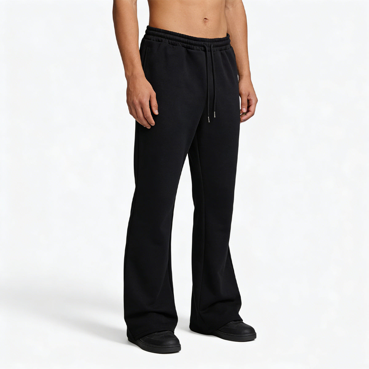 Men's Essentials Everyday Black Flared Sweatpants