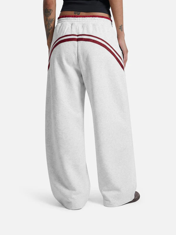 Hip Hop Y2k Drawstring Stripe Baggy Barrel Sweatpants