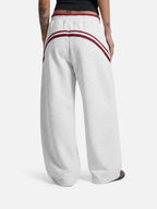 Hip Hop Y2k Drawstring Stripe Baggy Barrel Sweatpants