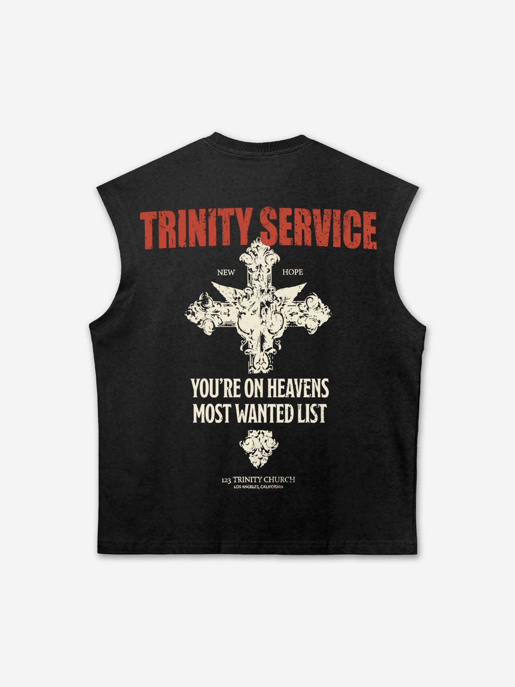Trinity Service Vintage Cross Graphic Tank Top