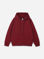 450g Heavy Cotton Solid Color Zippered Hoodie