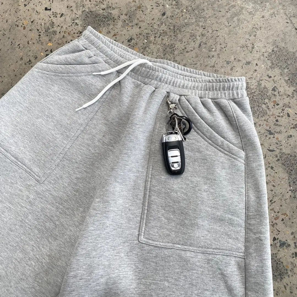 Men's Fashion Cotton Pocket Drawstring Sports Shorts