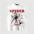 Men's Retro Spider Pattern Pure Cotton Vest Tank Top