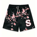 Sopula Cherry Blossom Print Mesh Basketball Shorts