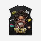 Street Graffiti Boy American Retro Style Graphic Tank Top