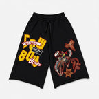 Cowboy Rodeo Dreams Fun Graphic Terry Wool Capri Sweatpants