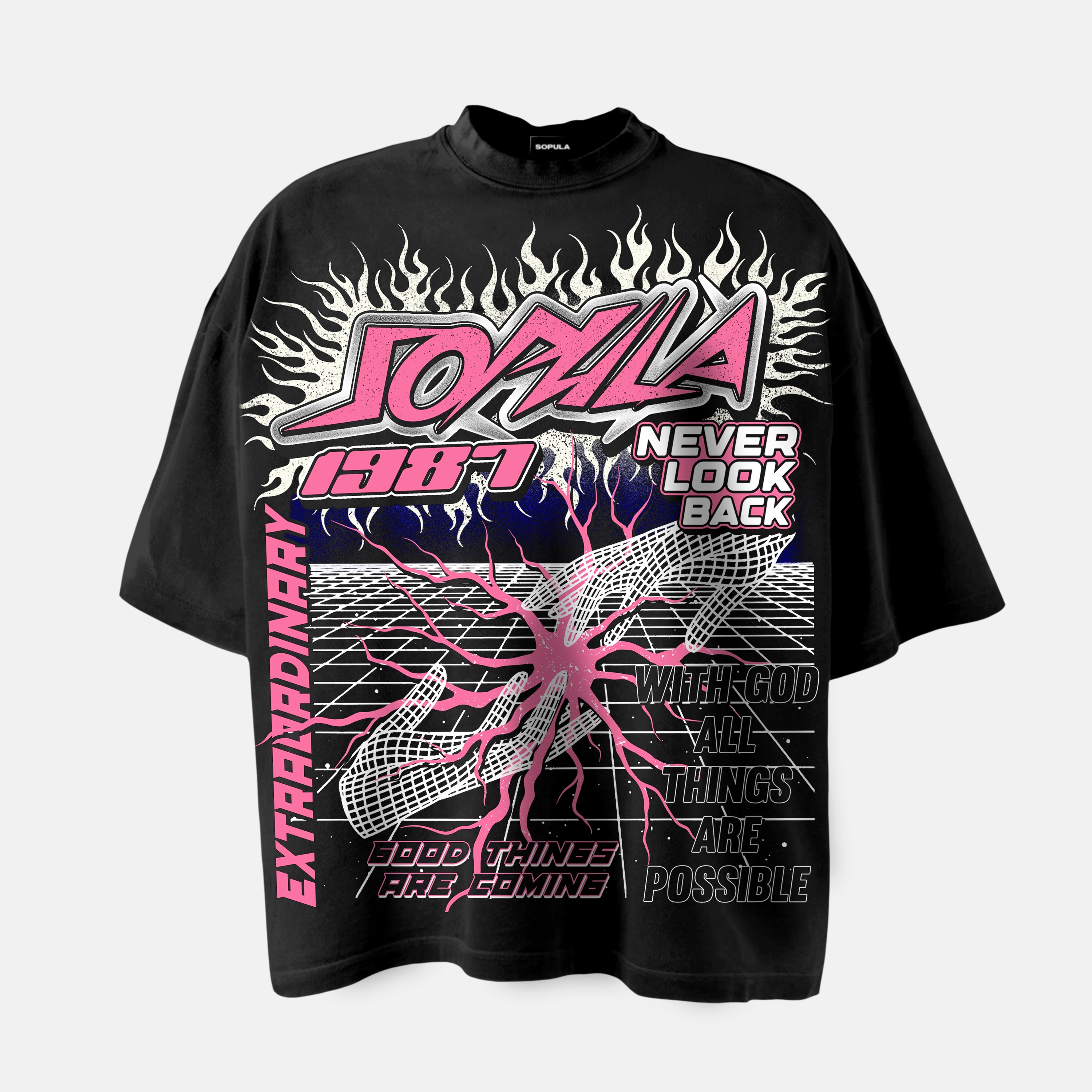 Genesis Spiritual Connection Street Y2k Vintage Graphic Cotton T-shirt