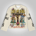 Son Of God Vintage Collage Graphics Long Sleeve T-shirt