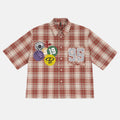 Basketball Badge 1995 Street Graphic Plaid Jacket Shirt