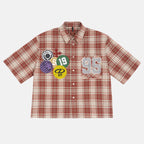Basketball Badge 1995 Street Graphic Plaid Jacket Shirt