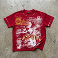 Sopula Angel Stamp Collage Art Graphic T-shirt