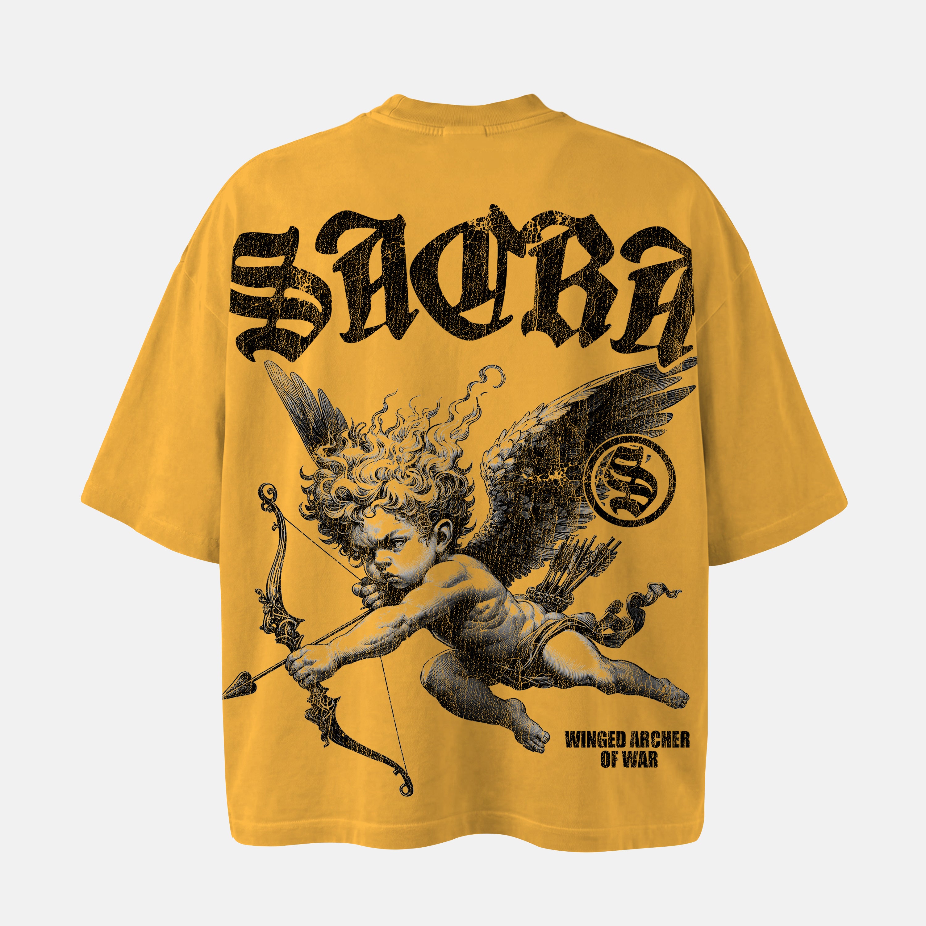 Sacra Angel Winged Archer Of War Graphic Cotton T-shirt