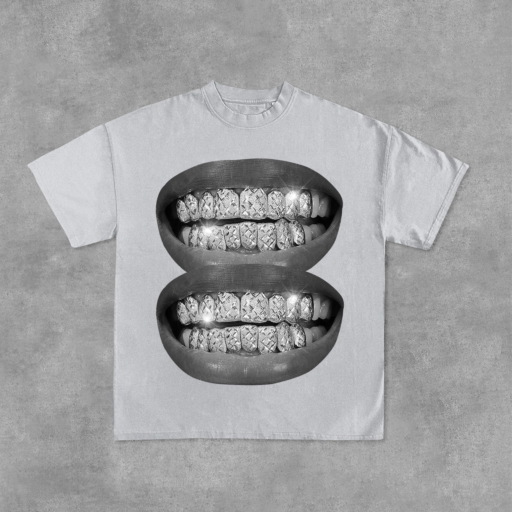 Personalized Lip Graphic Print Fashion Cotton T-Shirt