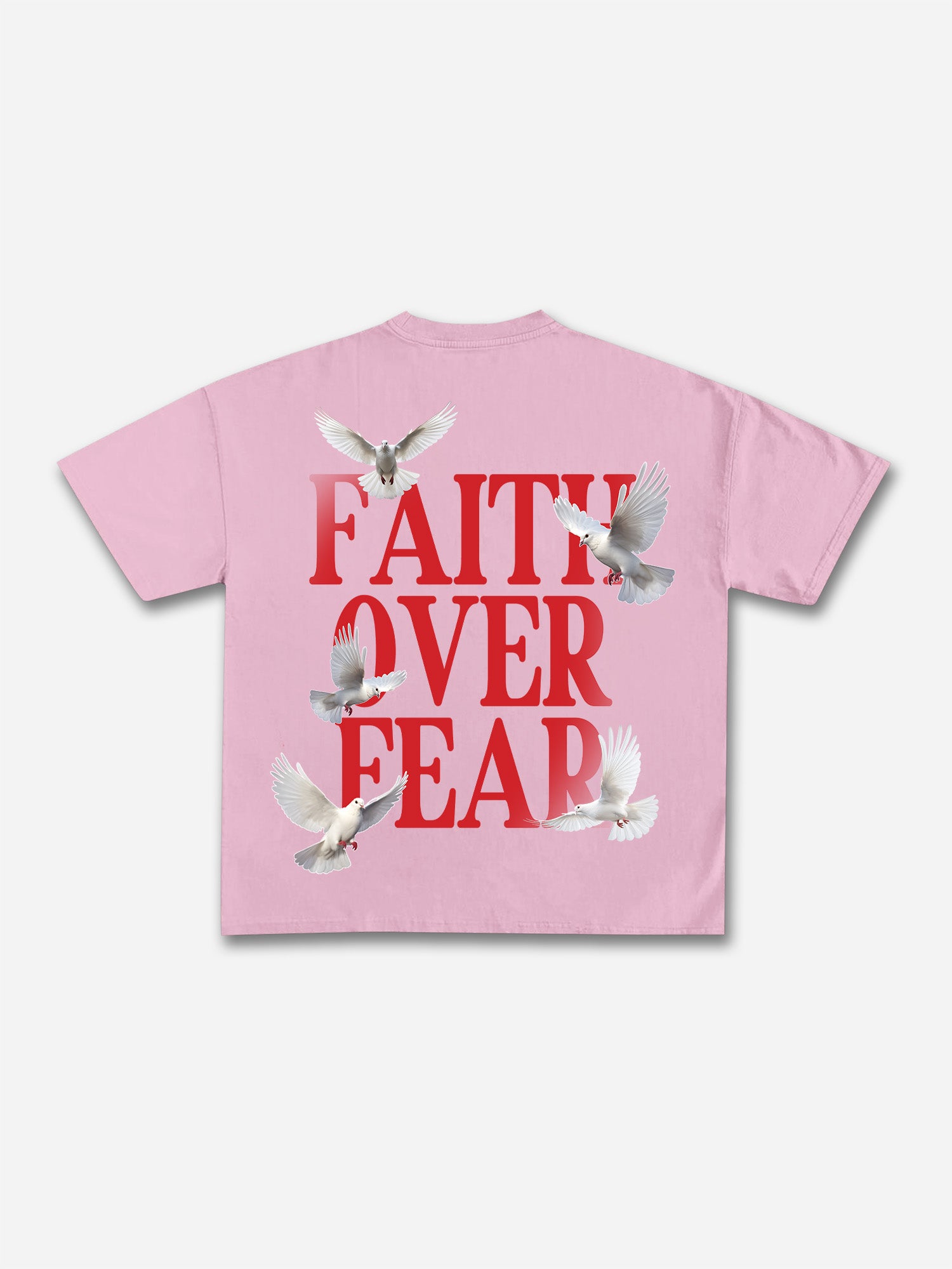 Casual Short Sleeve Faith Over Fear Print T-shirt