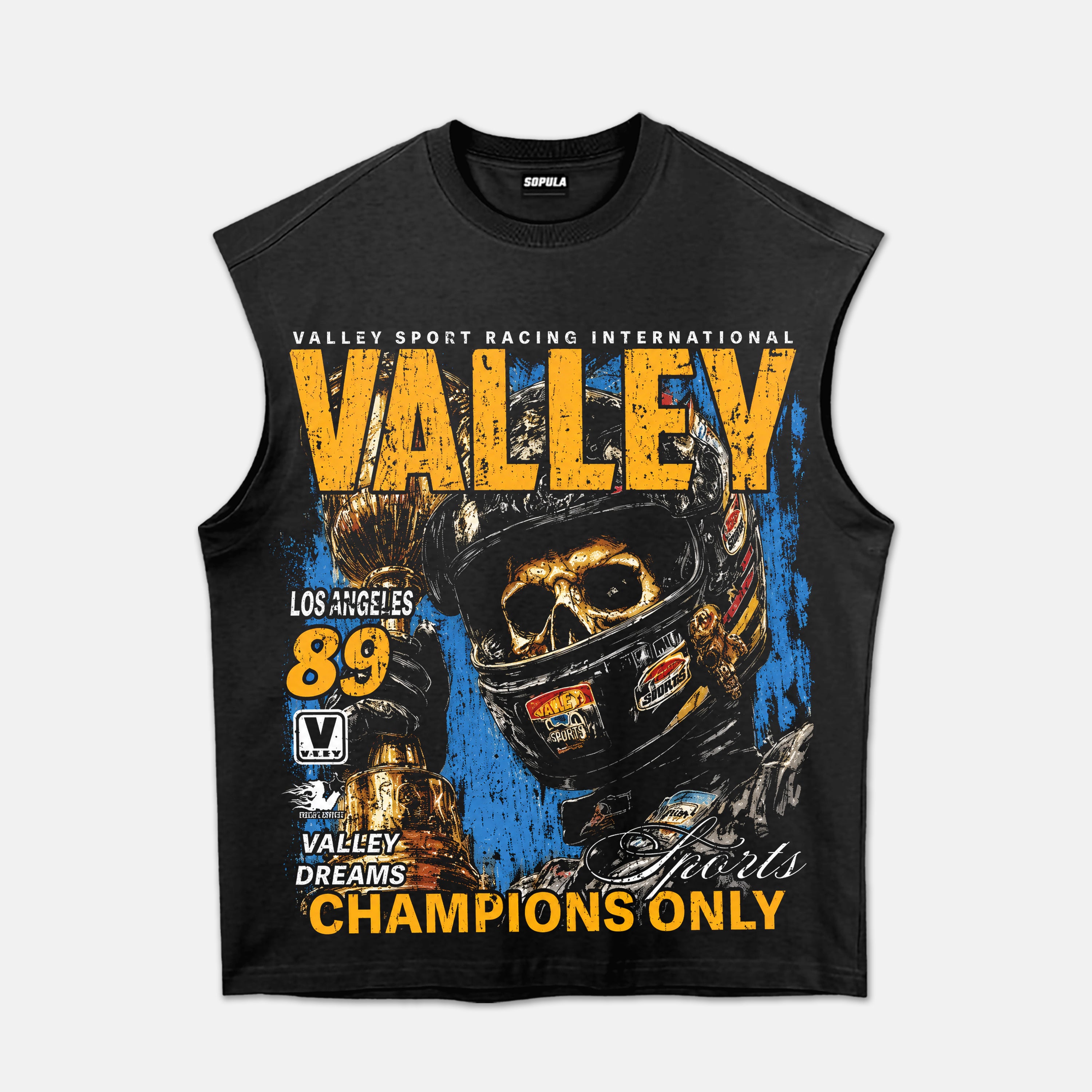 Valley Skull Racer Graphic Tank Top