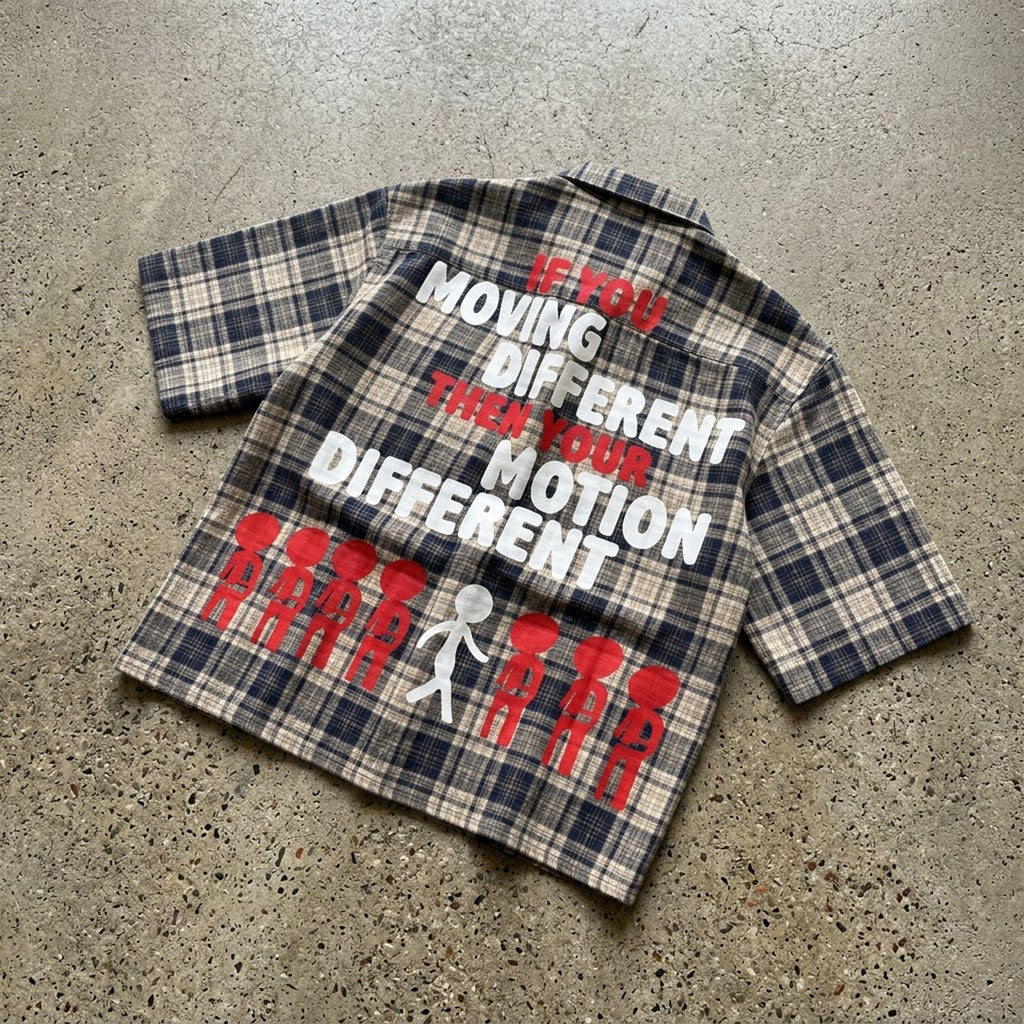 Vintage Personalized Motion Different Graphic Plaid Jacket Shirt
