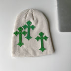 Casual Gothic Cross Pattern  Acrylic Knitted Hat
