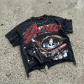 Saints Tears Retro Eye Graphic Crop Ripped T-shirt