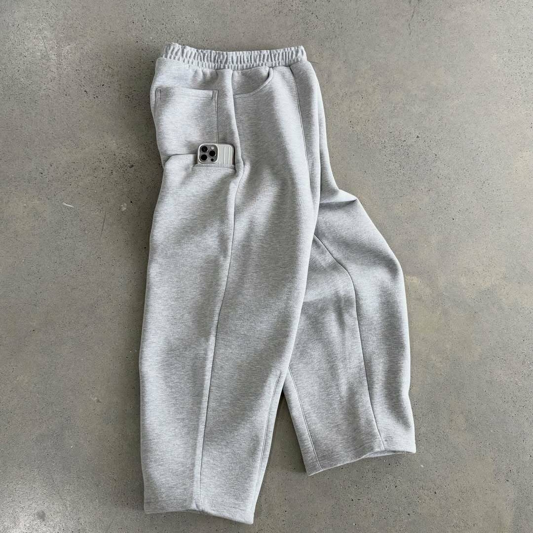 Men's Multi-pocket Zipper Sweatshirt And Sweatpants Set