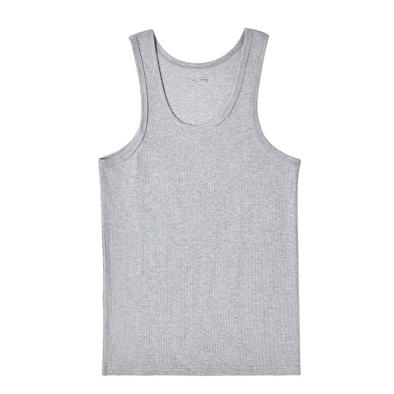 Men's Cotton Ribbed Sleeveless Sports Tank Top