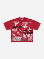 Jesus And The Bible Vintage Graphic Rhinestone Cropped T-shirt