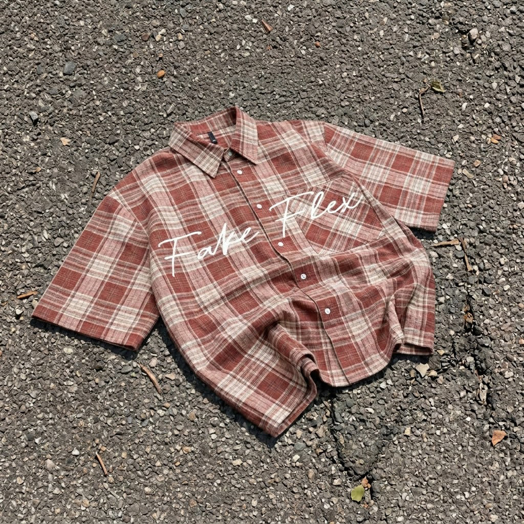 Don't Go Broke Trying To Look Rich Graphic Plaid Jacket Shirt