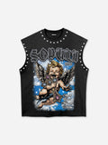 Sopula Angel Of The Cross Graphic Rhinestone Tank Top