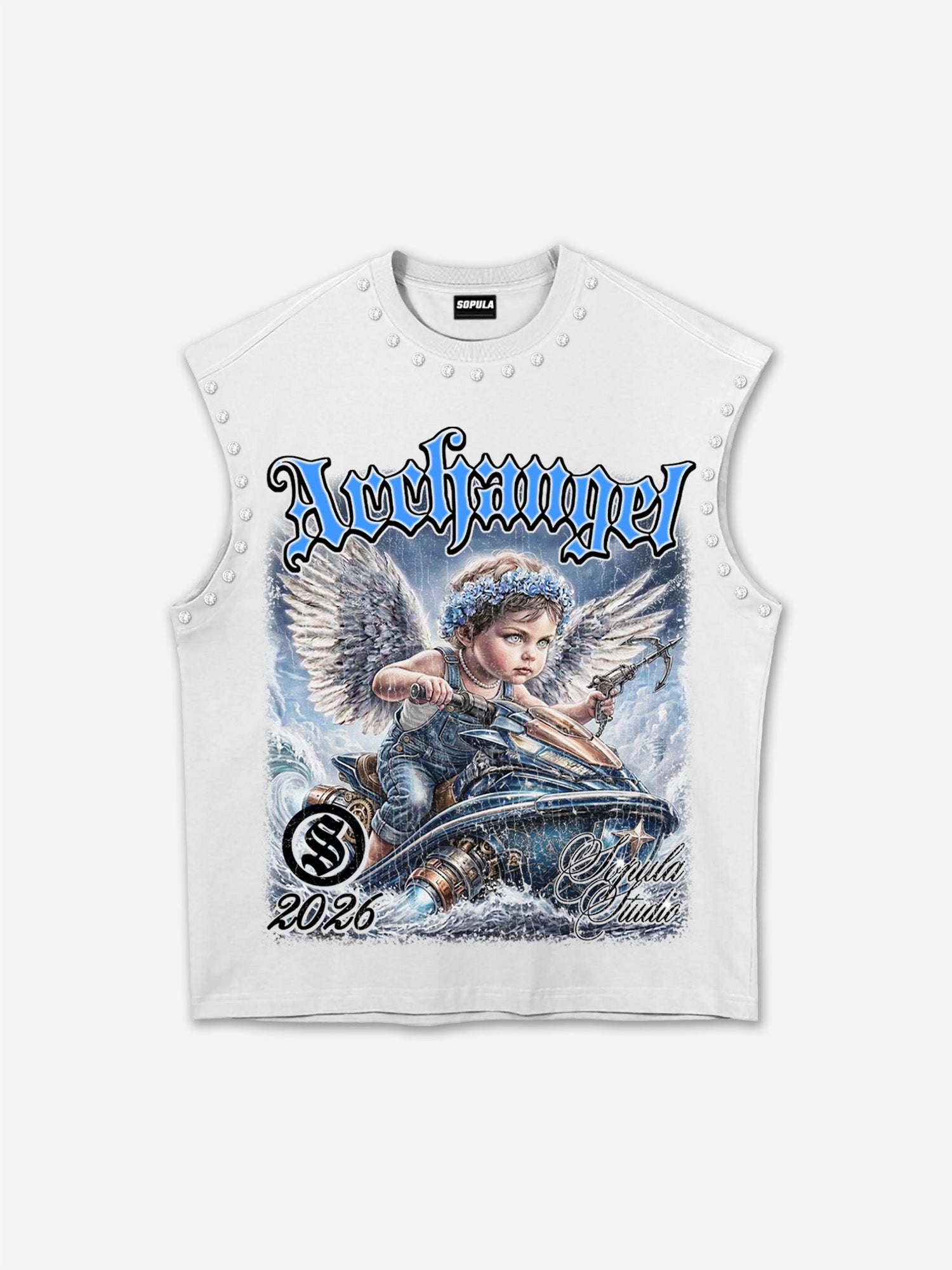 Archangel Battle Graphic Tank Top