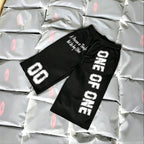 Vintage Word Graphic Drawstring Casual Pocket  3/4 Shorts