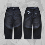 Men's Fashion Cd Embroidered Drawstring  Disc Jeans