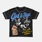 God Is Bigger Vintage Angel Graphic T-shirt
