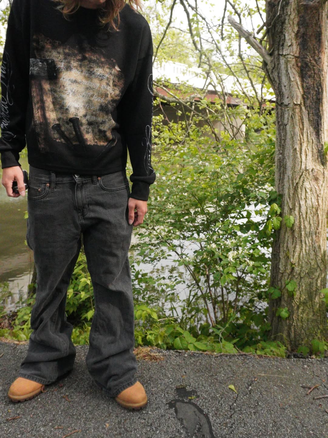 “forged In Faith” Retro  Y2k  Waffle Long-sleeved Tee
