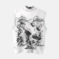 Fallen Angels God Save Retro Graphic Rhinestone Tank Top