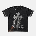 Superstar Diamond Cross Print Graphic T-shirt